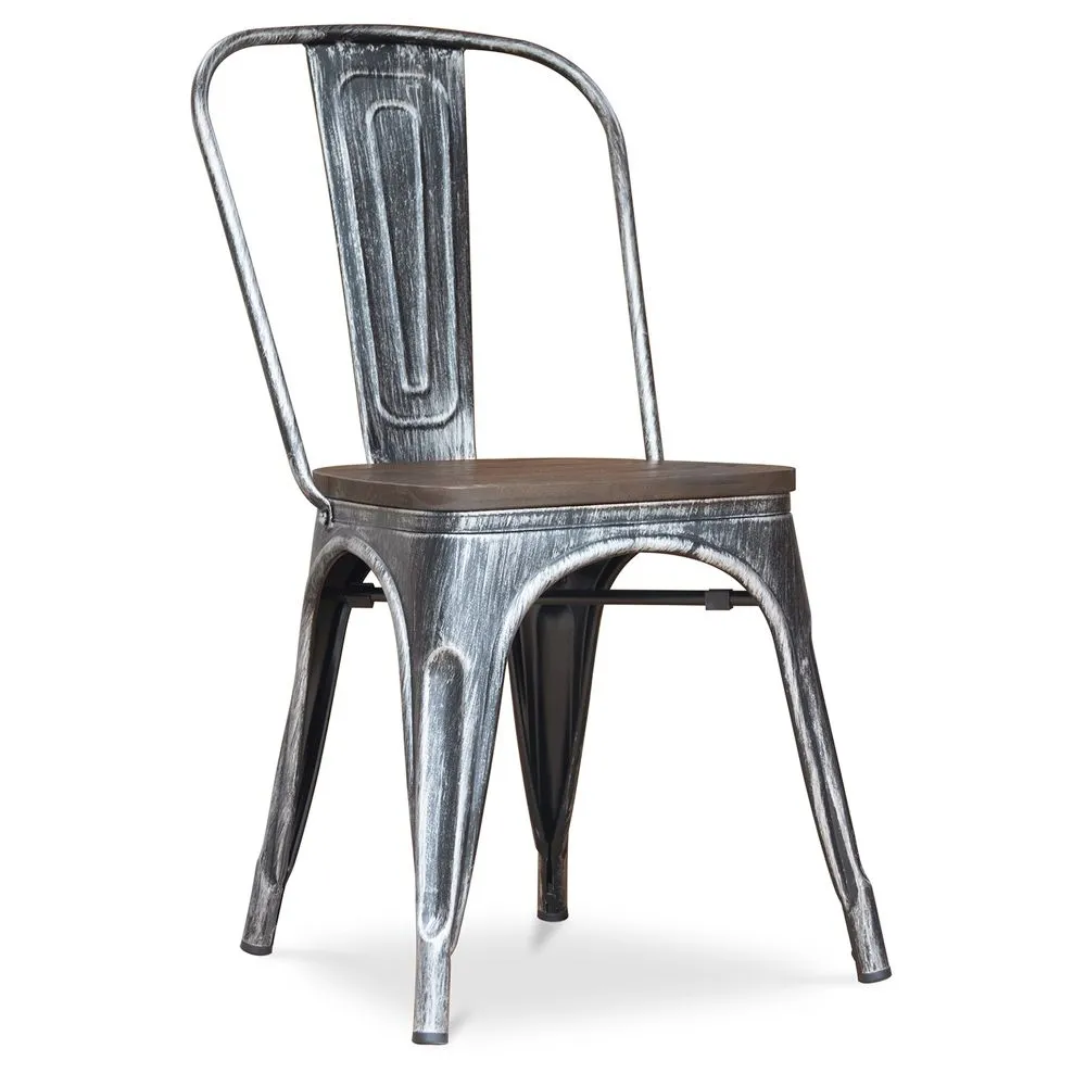 Silla de Comedor - Diseño Industrial - Acero y Madera - Nueva Edición - Stylix  image 8