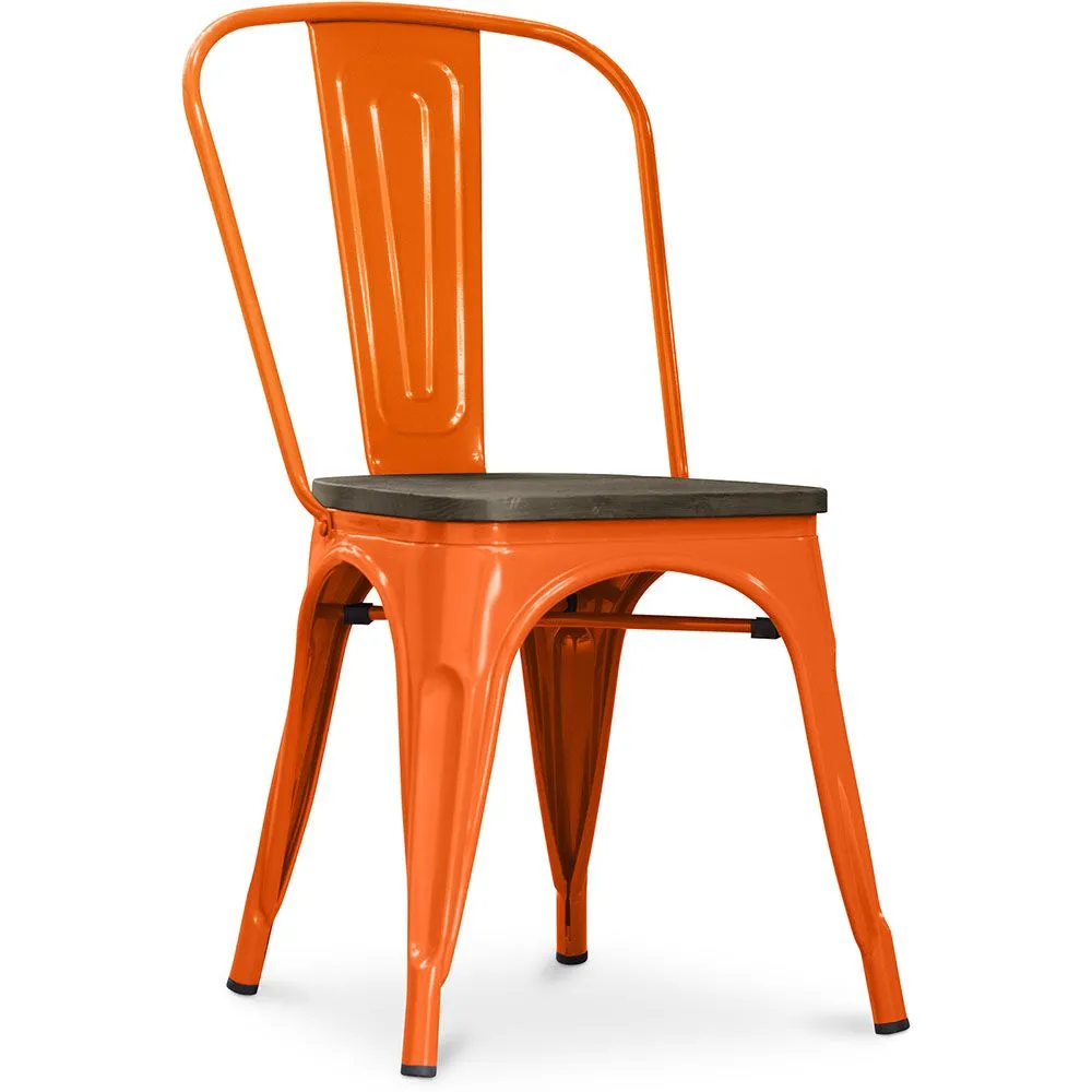 Silla de Comedor - Diseño Industrial - Acero y Madera - Nueva Edición - Stylix  image 8