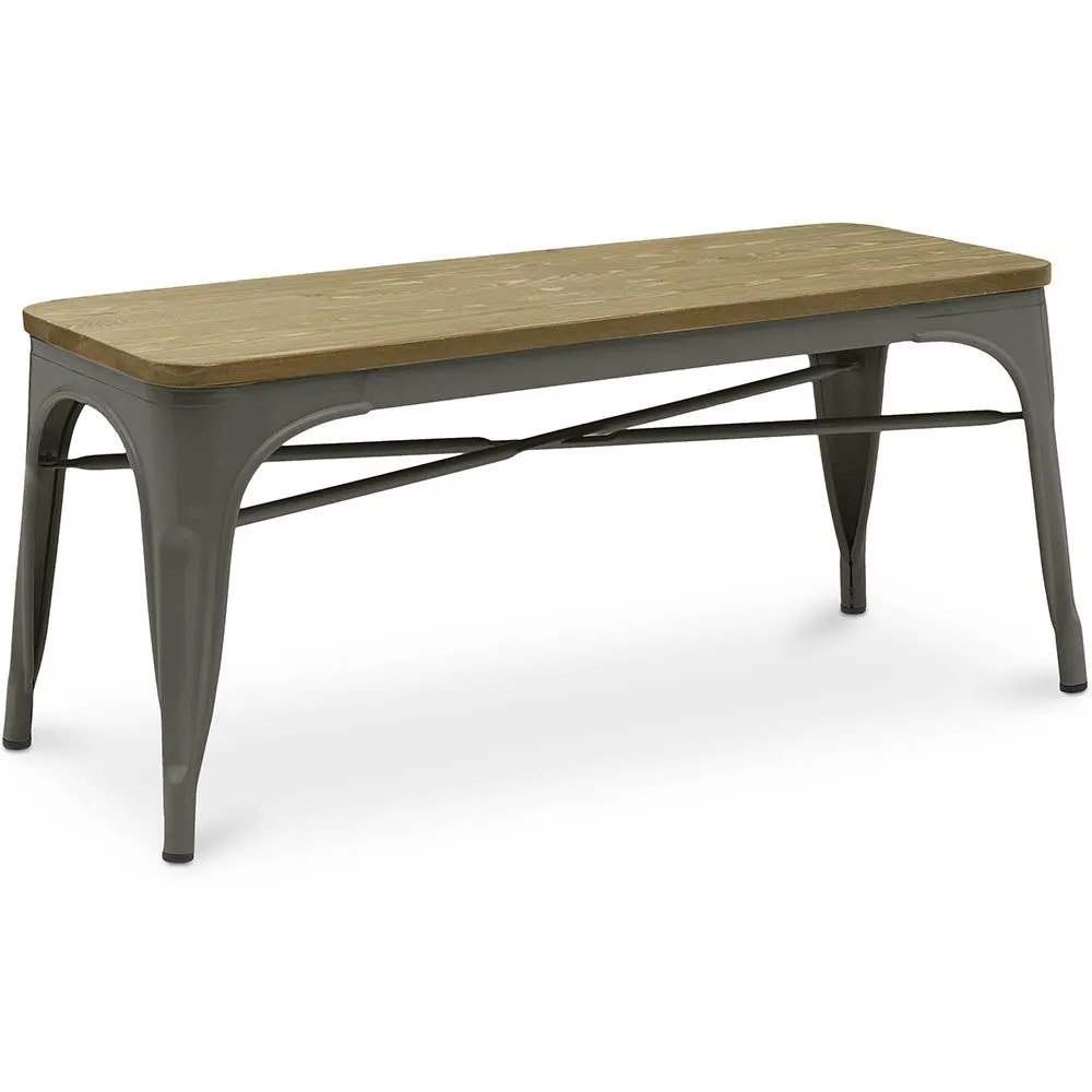Banco - Diseño Industrial - Madera y Metal - Stylix  image 8