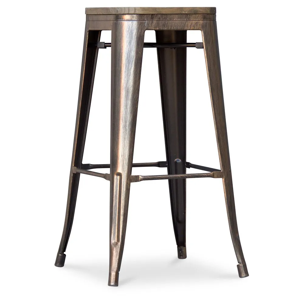 Taburete de Bar - Diseño Industrial - Madera y Acero - 76 cm - New Edition- Stylix image 8