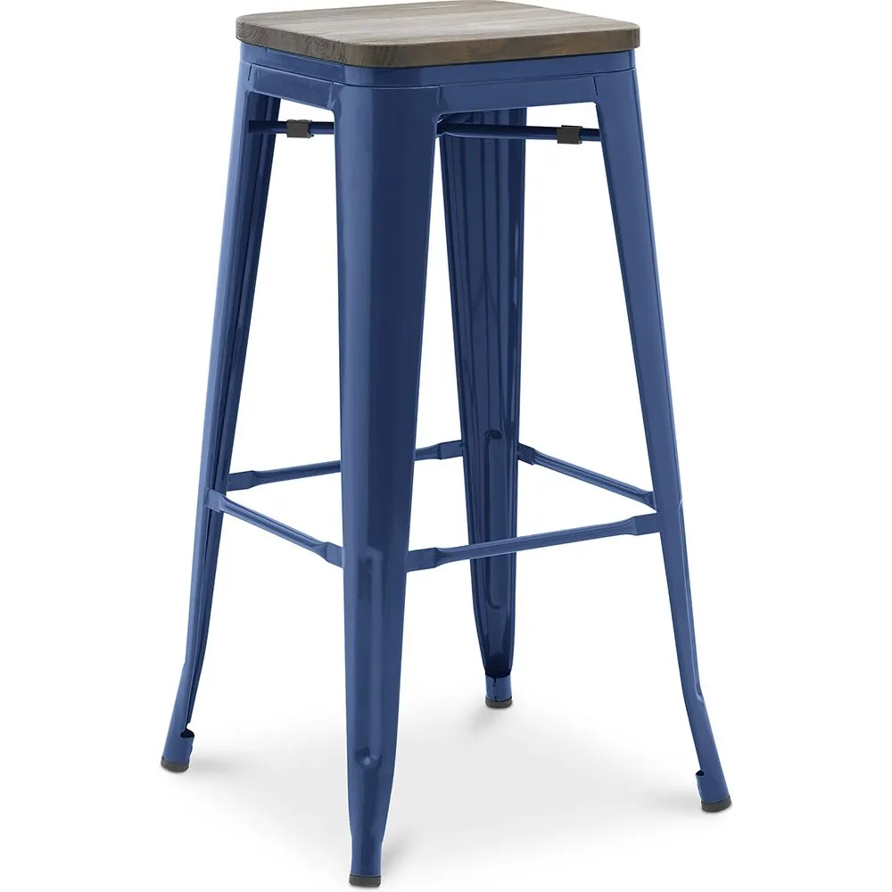 Taburete de Bar - Diseño Industrial - Madera y Acero - 76 cm - New Edition- Stylix image 8