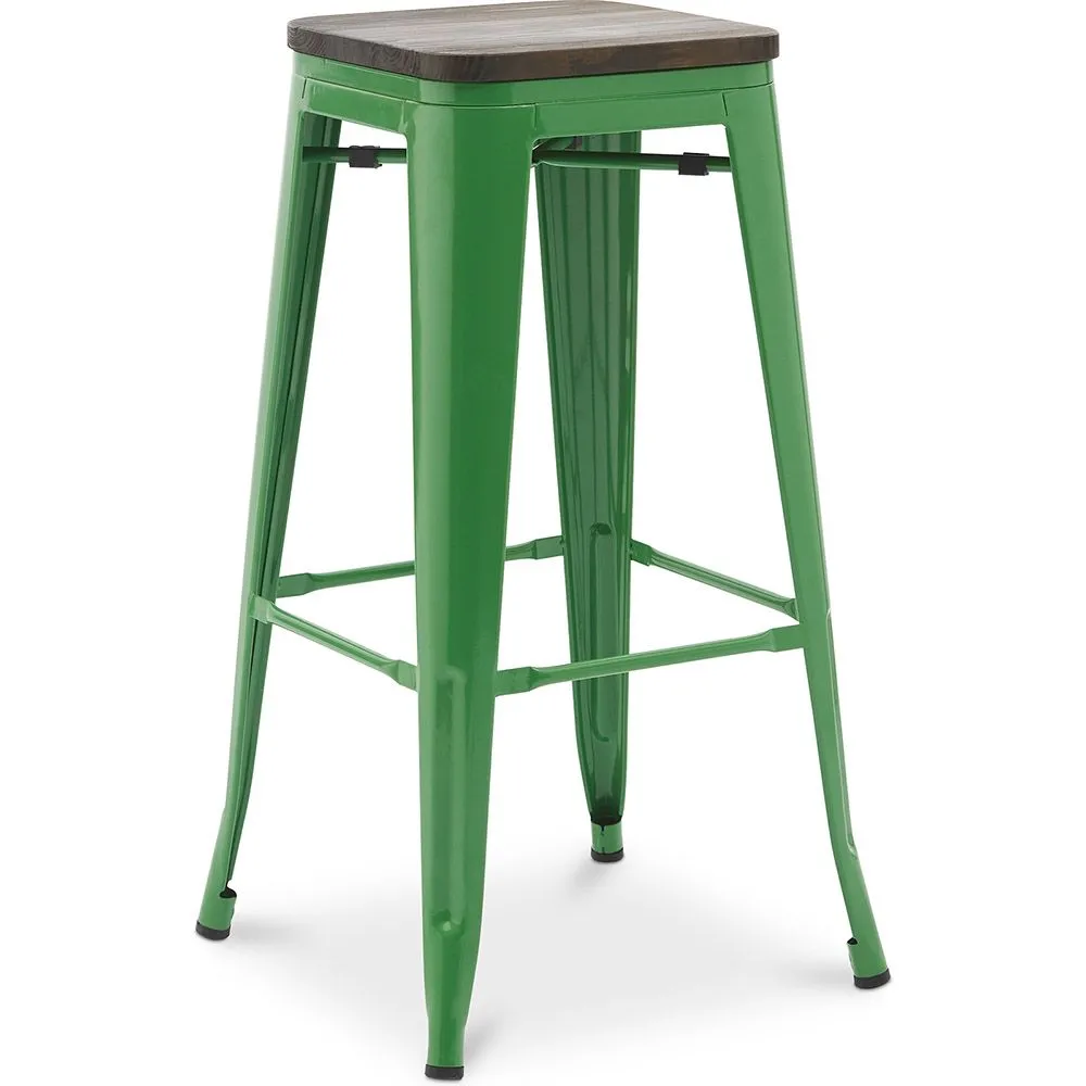 Taburete de Bar - Diseño Industrial - Madera y Acero - 76 cm - New Edition- Stylix image 8