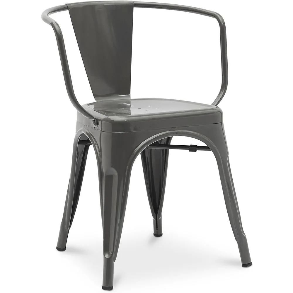 Silla de Comedor con Reposabrazos -  Diseño Industrial - Acero - New Edition- Stylix image 8