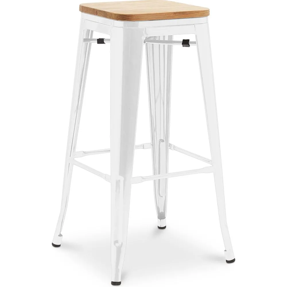 Taburete de Bar - Diseño Industrial - Madera y Acero - 76cm - New Edition - Stylix  image 8