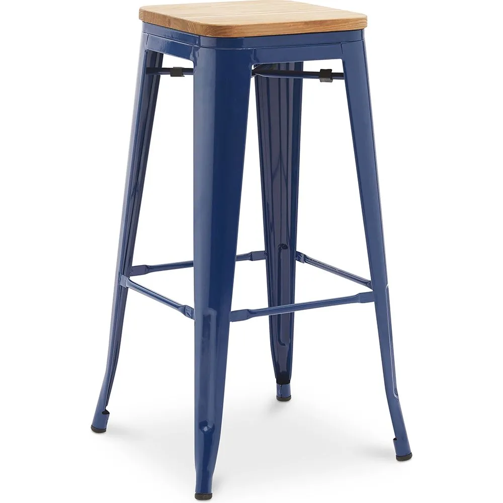 Taburete de Bar - Diseño Industrial - Madera y Acero - 76cm - New Edition - Stylix  image 8