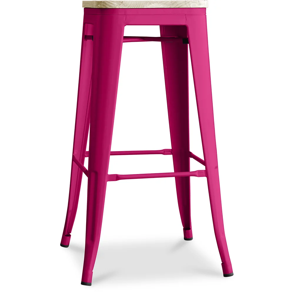 Taburete de Bar - Diseño Industrial - Madera y Acero - 76cm - New Edition - Stylix  image 8