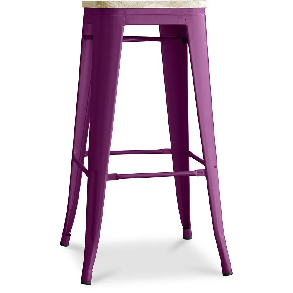 Taburete de Bar - Diseño Industrial - Madera y Acero - 76cm - New Edition - Stylix  image 8