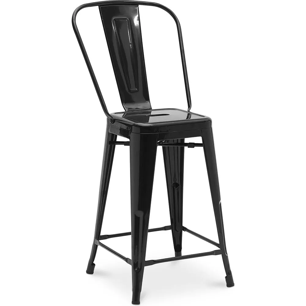 Taburete de Bar con Respaldo - Diseño Industrial - 60cm - New Edition - Stylix  image 8