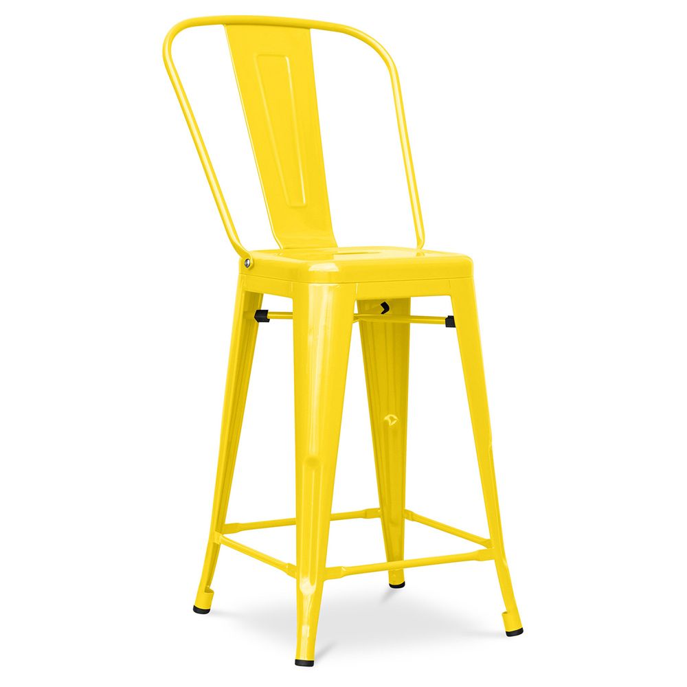 Taburete de Bar con Respaldo - Diseño Industrial - 60cm - New Edition - Stylix  image 8