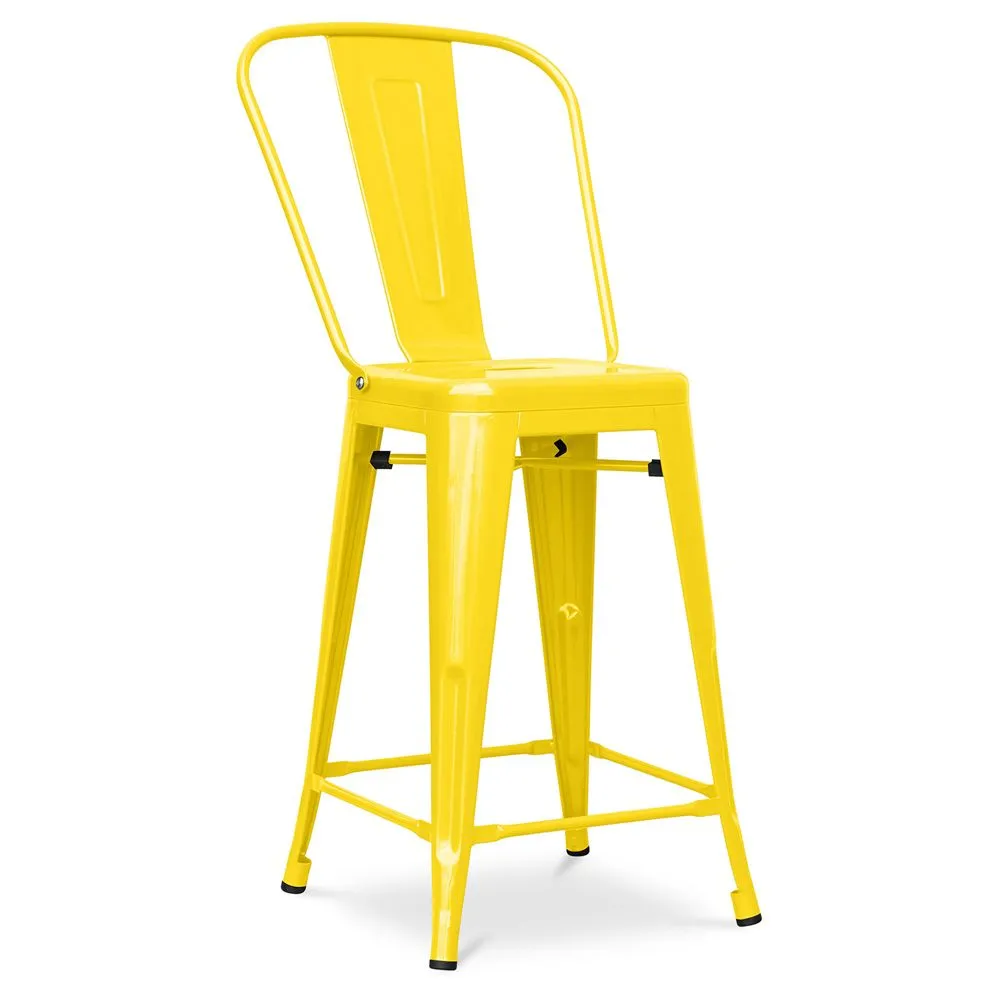 Taburete de Bar con Respaldo - Diseño Industrial - 60cm - New Edition - Stylix  image 8