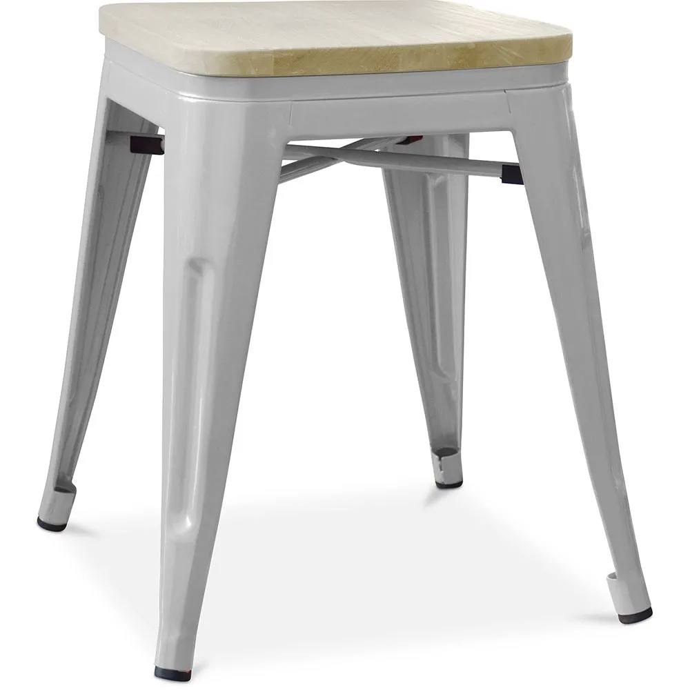 Taburete Diseño Industrial - Madera y Acero - 45cm - New Edition - Stylix  image 8