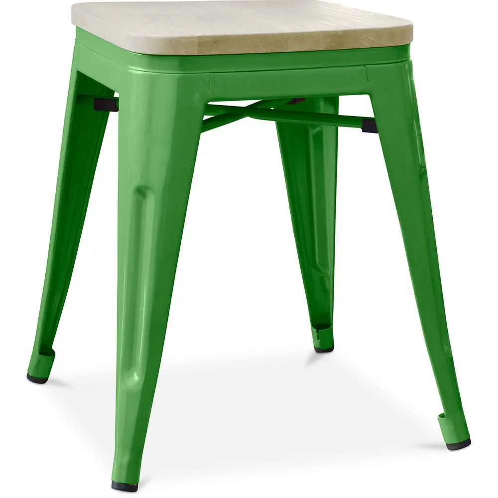 Taburete Diseño Industrial - Madera y Acero - 45cm - New Edition - Stylix  image 8
