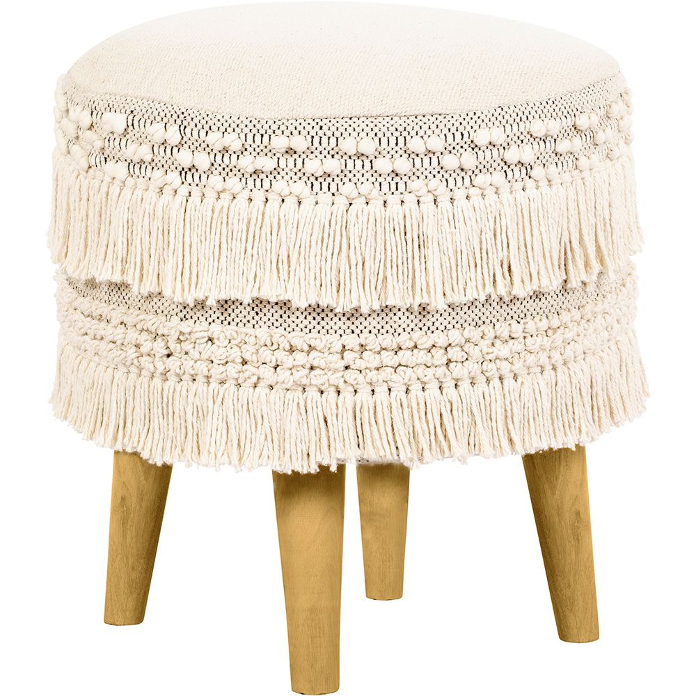 Taburete Puff Redondo - Estilo Boho Bali - Debra  image 8
