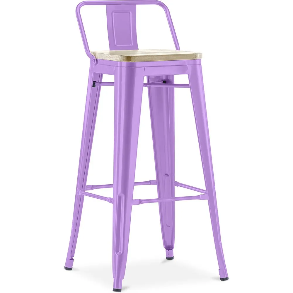 Taburete de Bar con Respaldo - Diseño Industrial - 76 cm - Stylix image 8