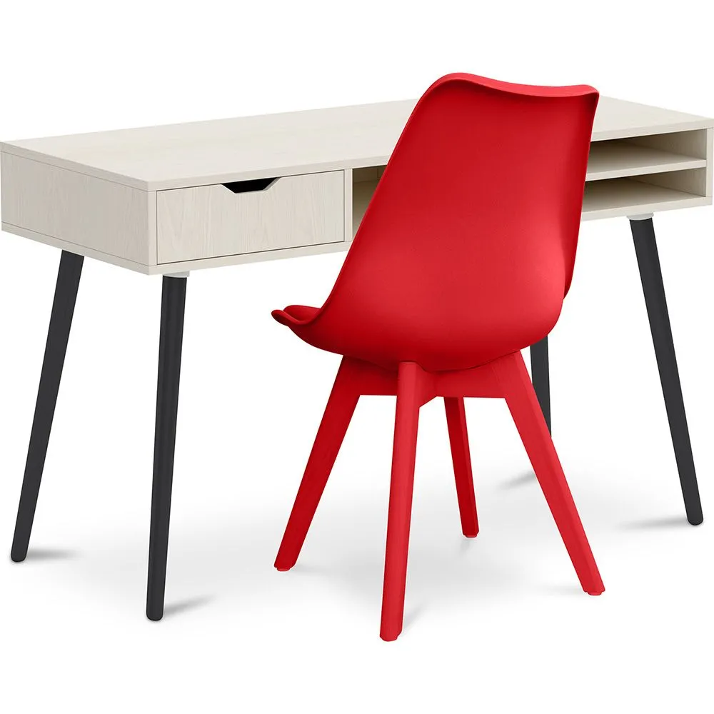 Pack Escritorio de Madera - Diseño Escandinavo - Beckett  + Silla de Comedor - Diseño Escandinavo - Denisse image 8