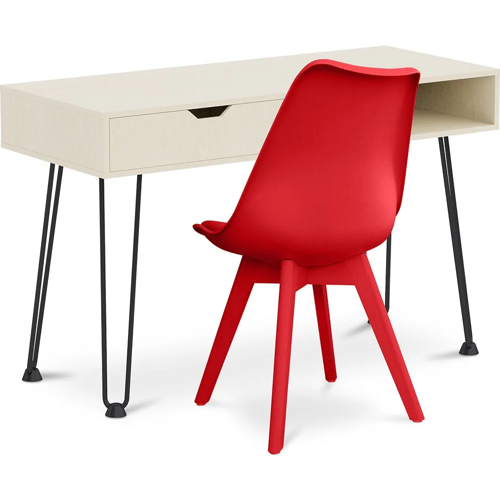 Pack Escritorio de Madera - Diseño Escandinavo - Andor + Silla de Comedor - Diseño Escandinavo - Denisse  image 8
