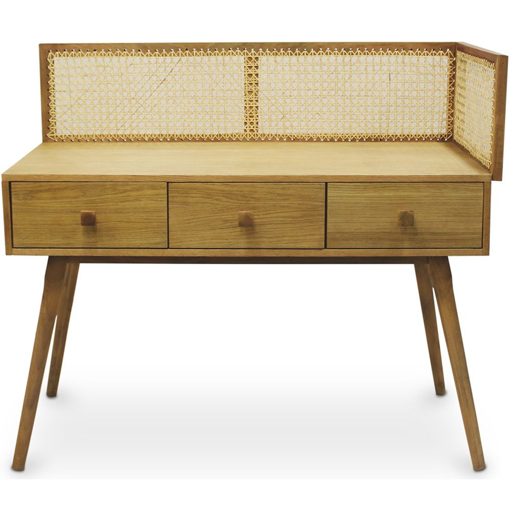 Mesa de Escritorio Diseño Cannage en Madera Natural - Oka image 8