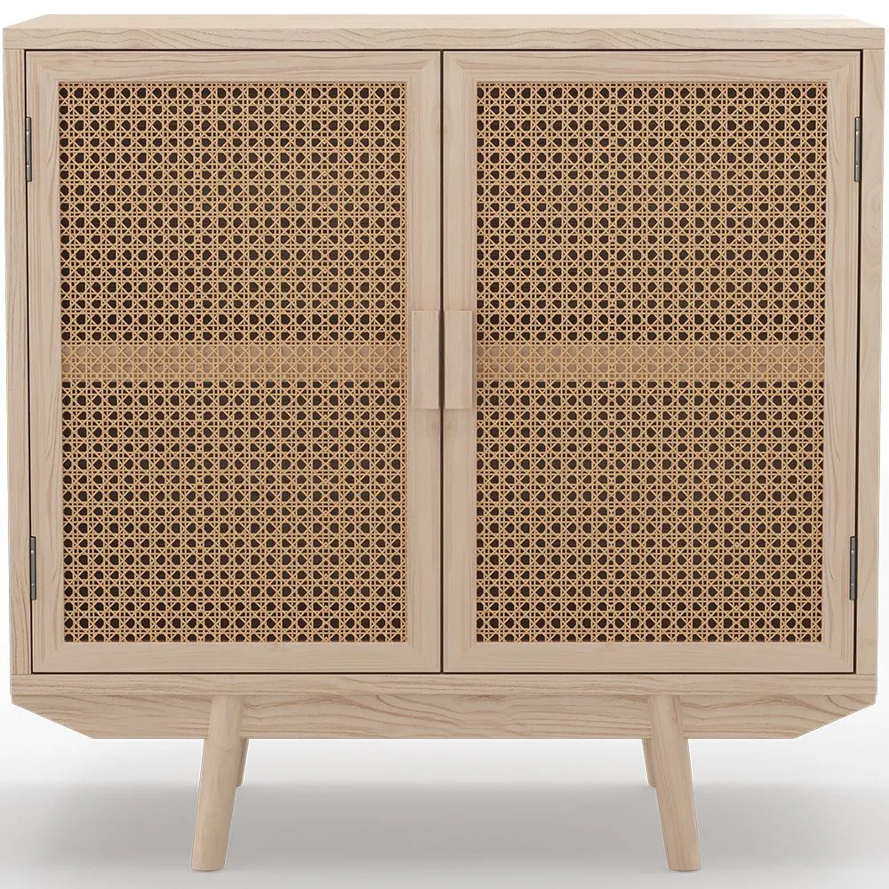 Aparador de Madera Natural - Diseño Boho Bali - 2 puertas - Treys image 8