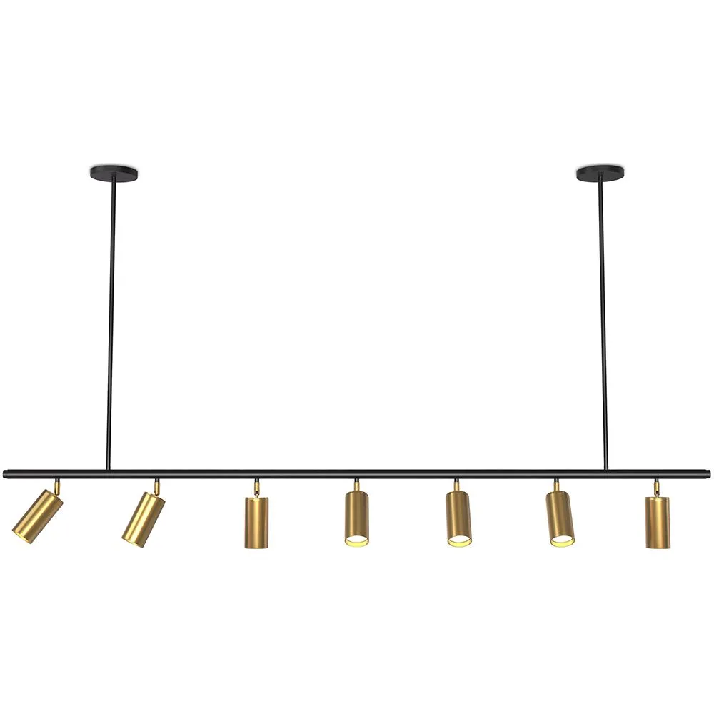 Lámpara de Techo Rail - 7 Focos Dorados Ajustables - 140CM image 8