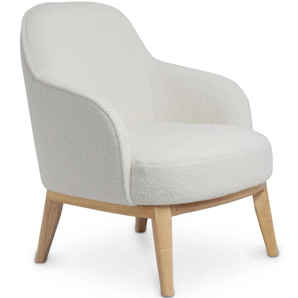 Silla de Comedor Tapizada - Bouclé Blanco - Letra image 8