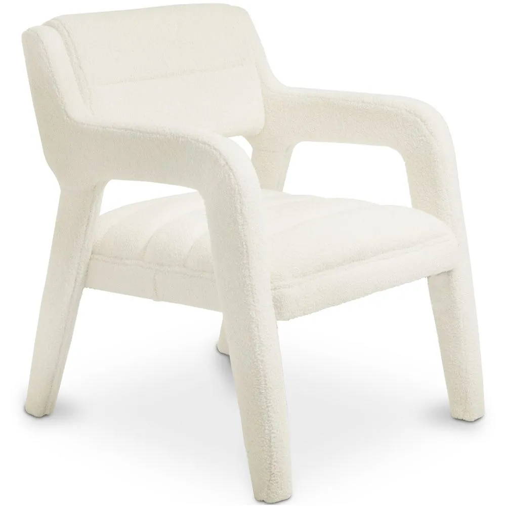 Silla de Comedor Tapizada - Bouclé Blanco - Colette image 8