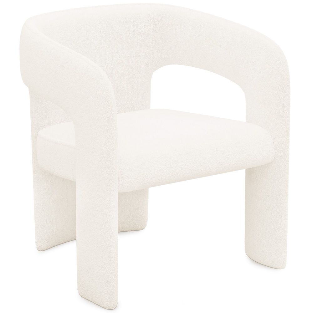 Silla de Comedor Tapizada - Bouclé Blanco - Ashley image 8