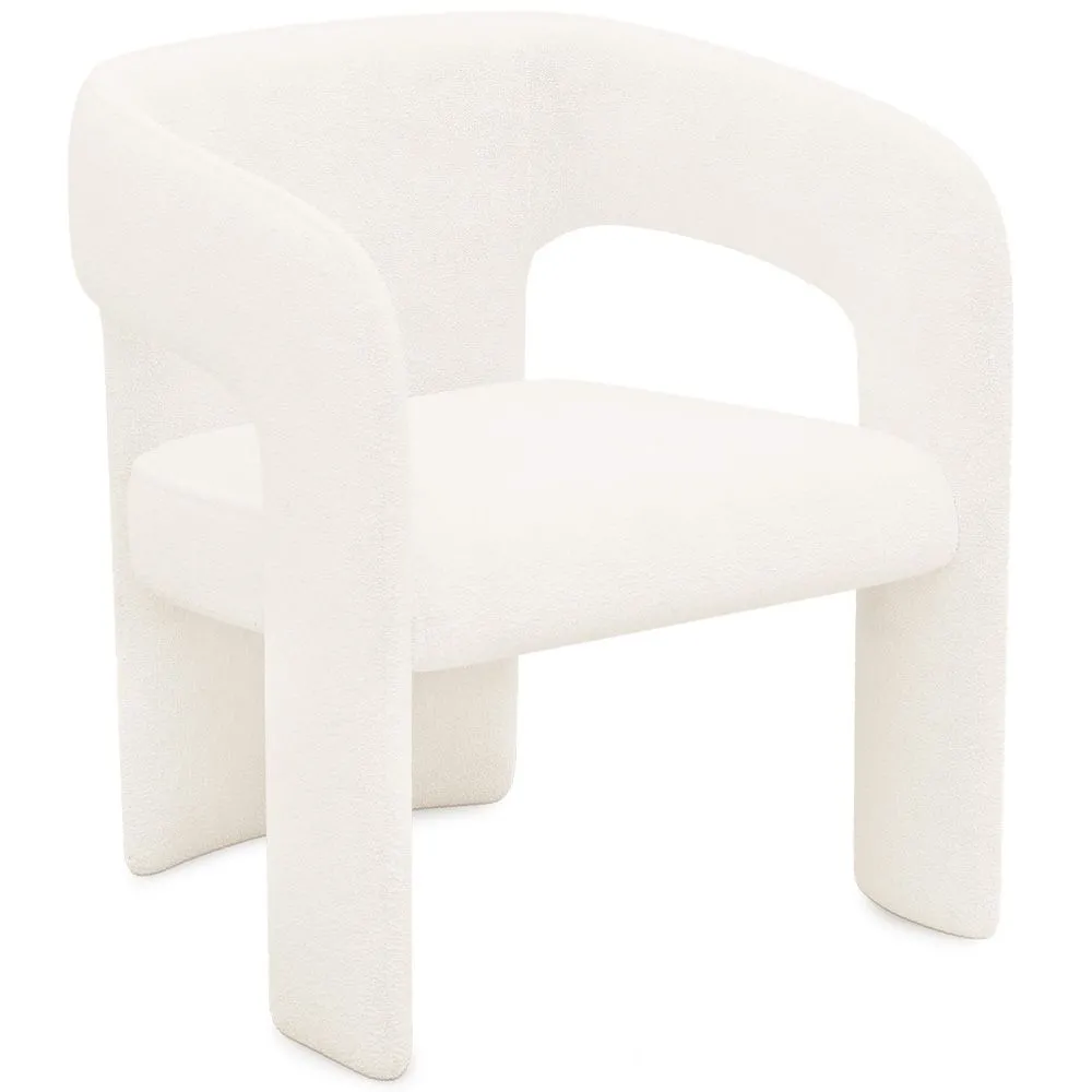Silla de Comedor Tapizada - Bouclé Blanco - Ashley image 8