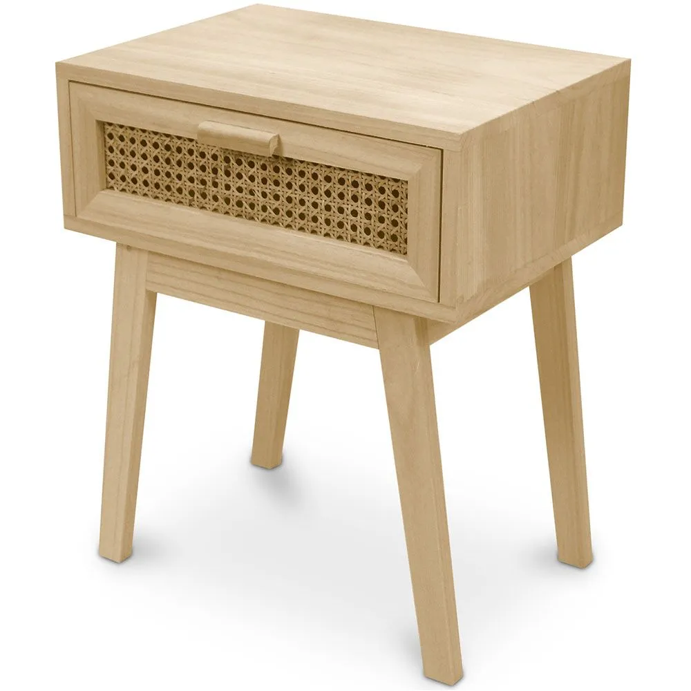 Mesita de Noche con Cajón - Madera Boho Bali - Yanpai image 8