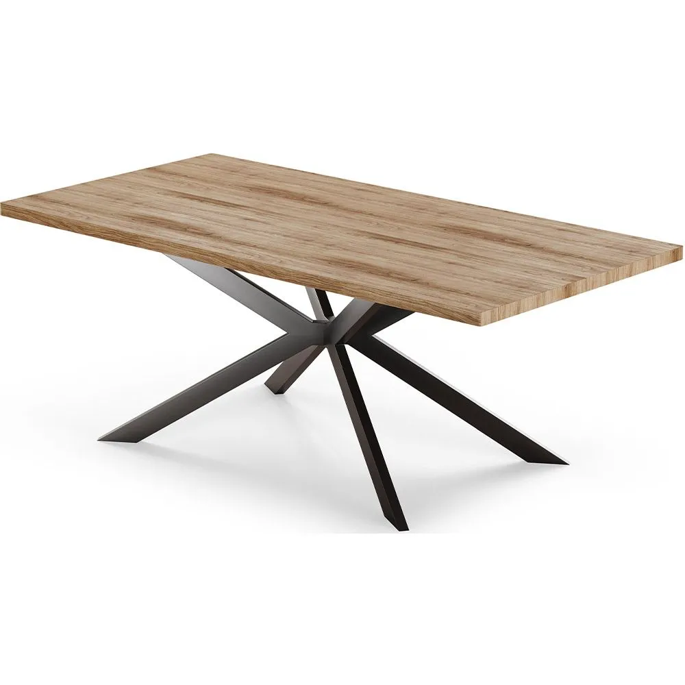 Mesa de Comedor Rectangular - Industrial - Madera y Metal - Bayron image 8