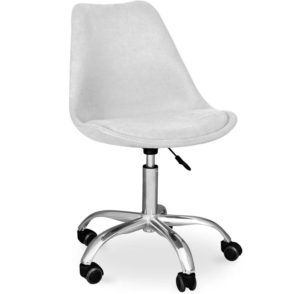 Silla con Ruedas de Escritorio Tapizada - Tulip image 8