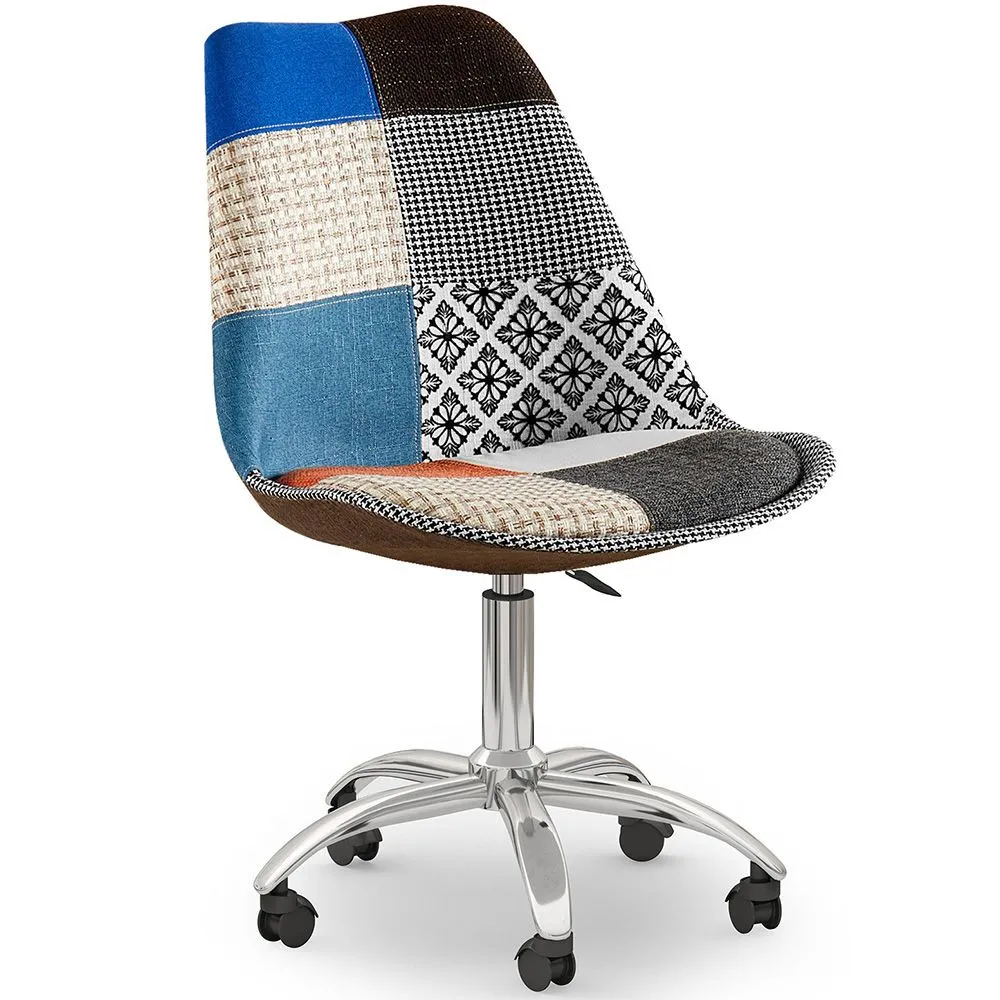 Silla de Oficina Giratoria - Tapizado Patchwork - Pixi image 8