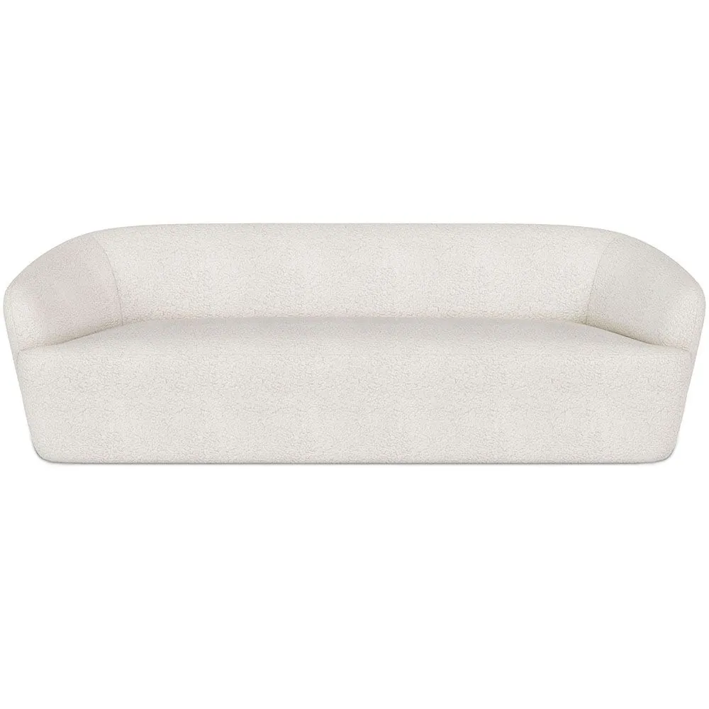 Sofá Curvo de 3 Plazas de Tela Bouclé - Bold image 8
