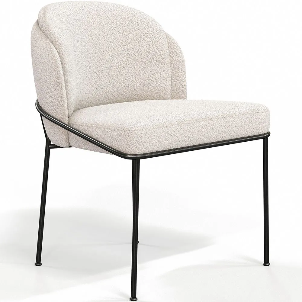 Silla de Comedor - Tapizada en Tela Bouclé - Mina image 8