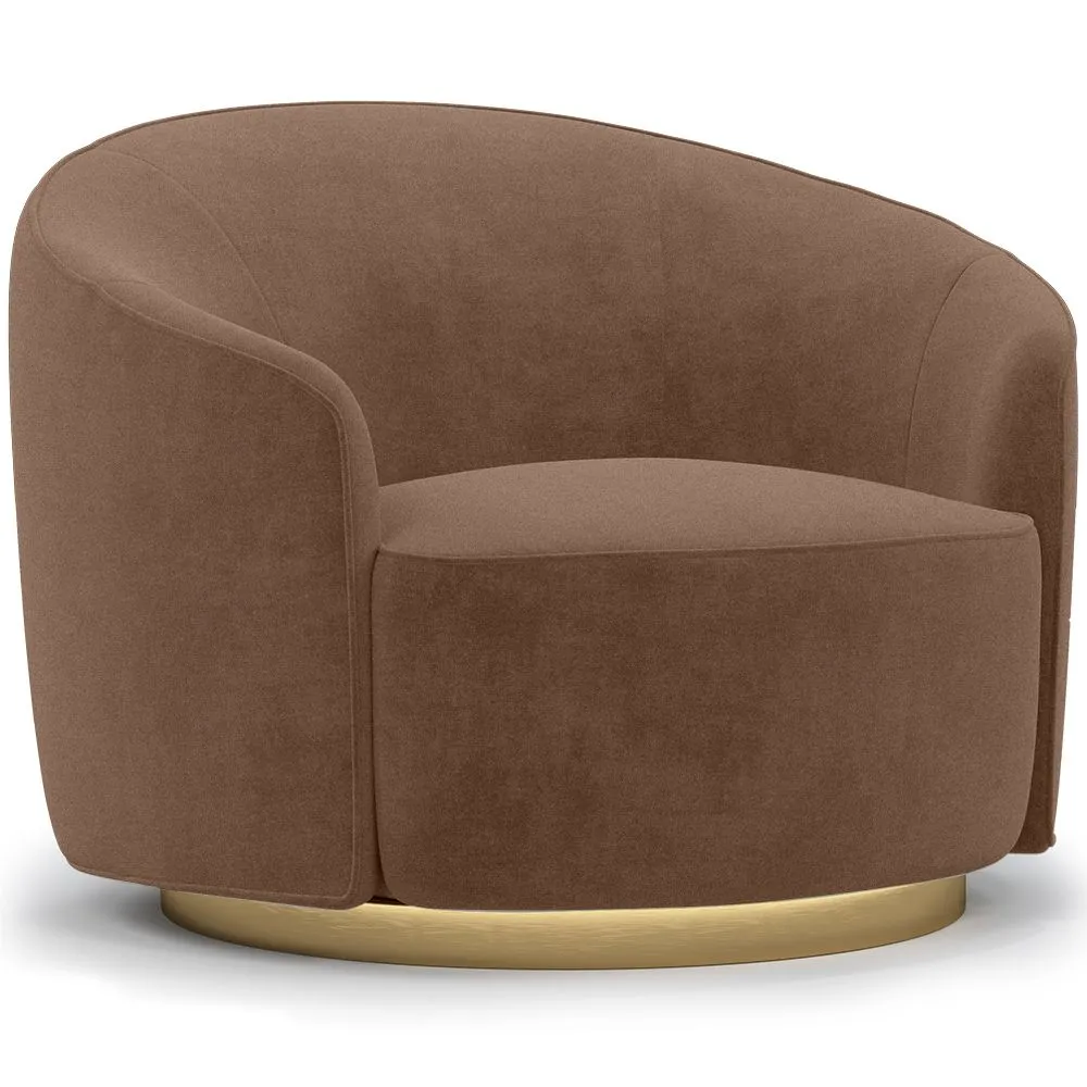 Sillón de Diseño Curvo - Tapizado en Terciopelo - Herina image 8