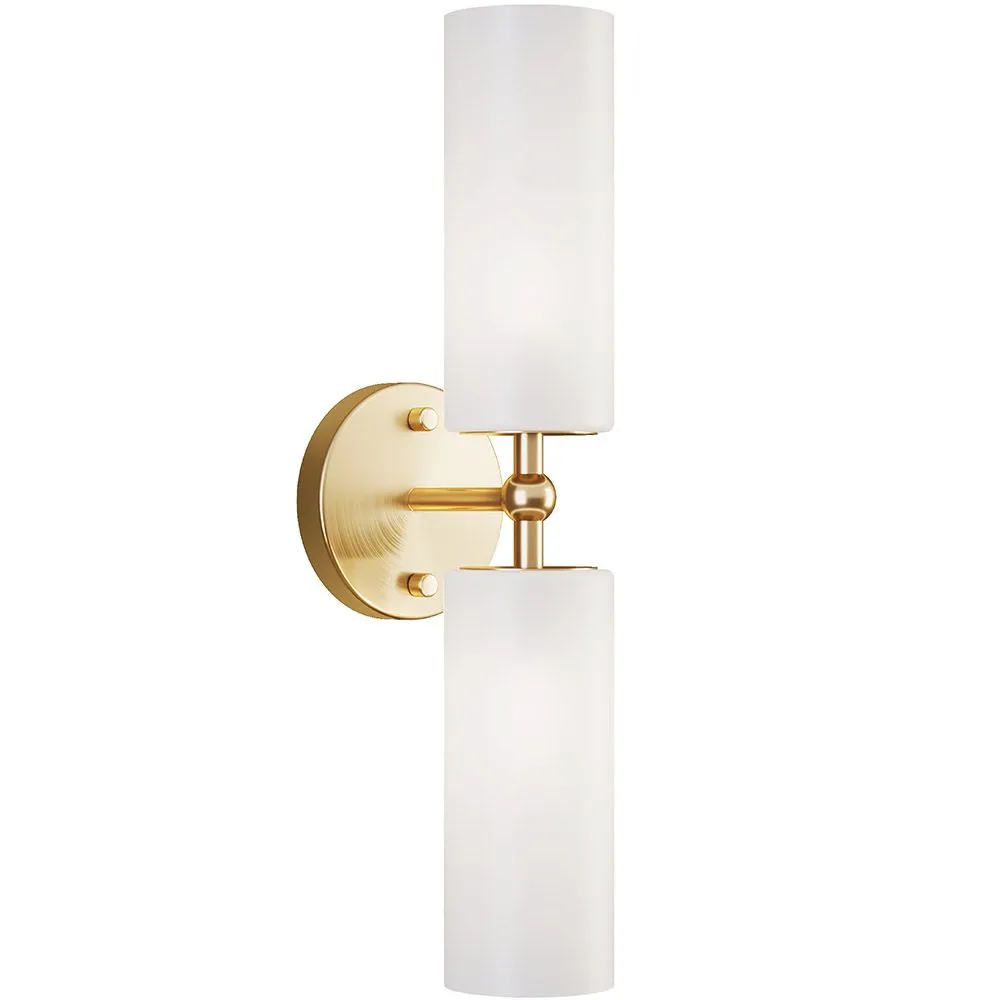 Lámpara de Pared Dorada Envejecida - Aplique de 2 Focos - Feru image 8