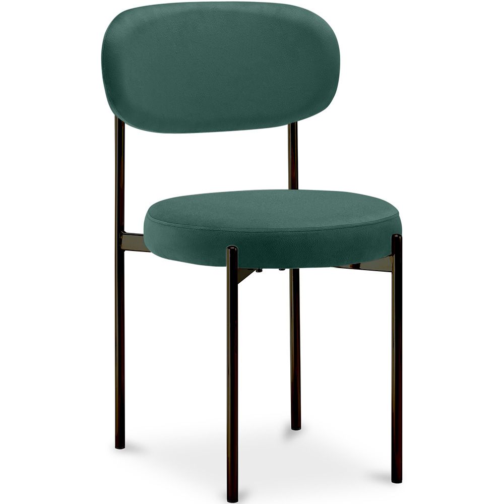 Silla de Comedor - Tapizada en Terciopelo - Metal Negro - Margot image 8