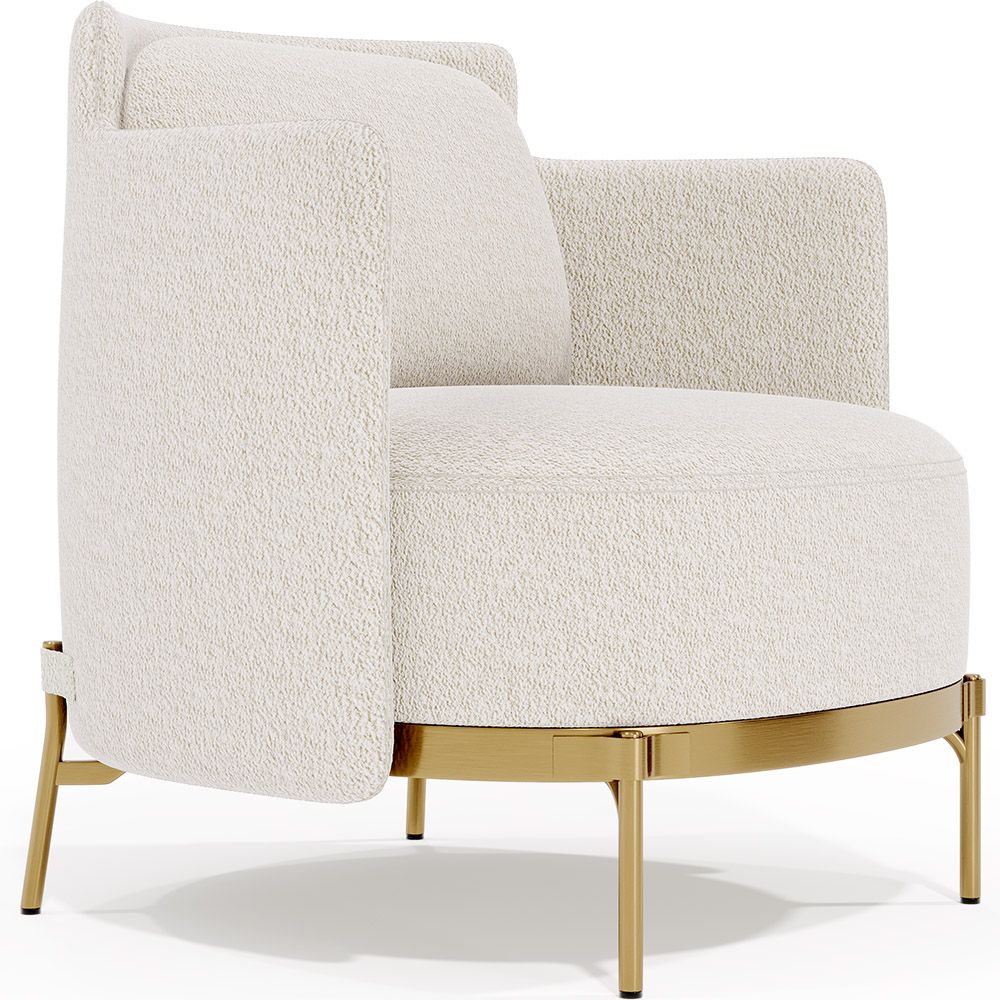 Sillón de Diseño - Tapizado en Tela Bouclé - Terrec image 8