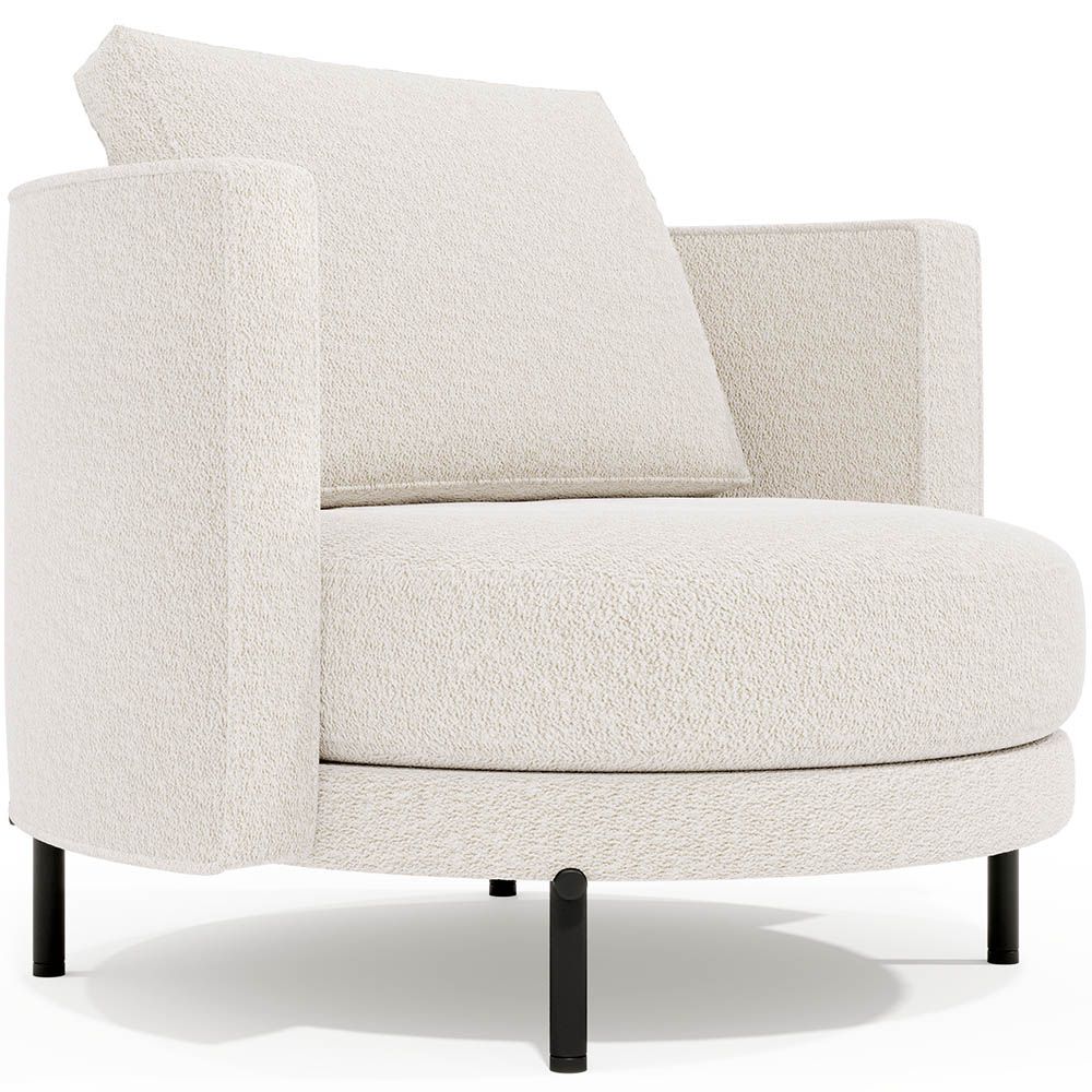 Sillón de Diseño - Tapizado en Tela Bouclé - Maura image 8