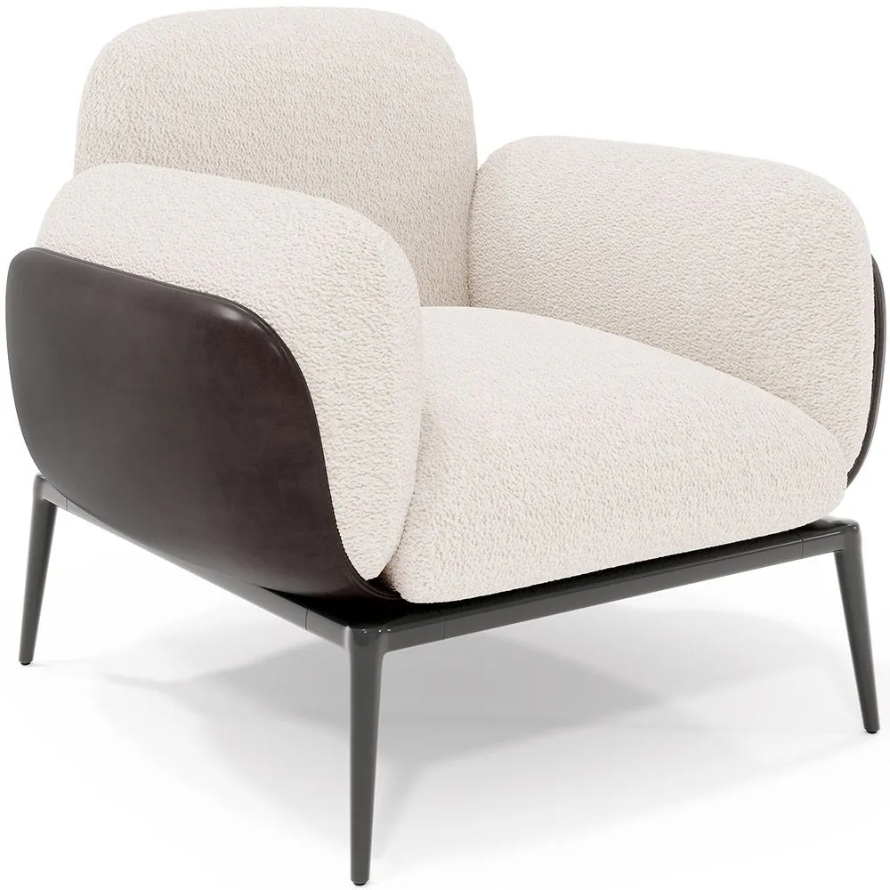 Sillón Tapizado en Tela Bouclé - Butaca - Vandan image 8