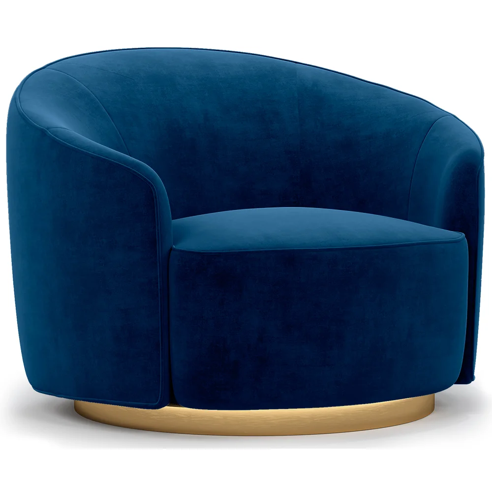 Sillón de Diseño Curvo - Tapizado en Terciopelo - Herina image 8