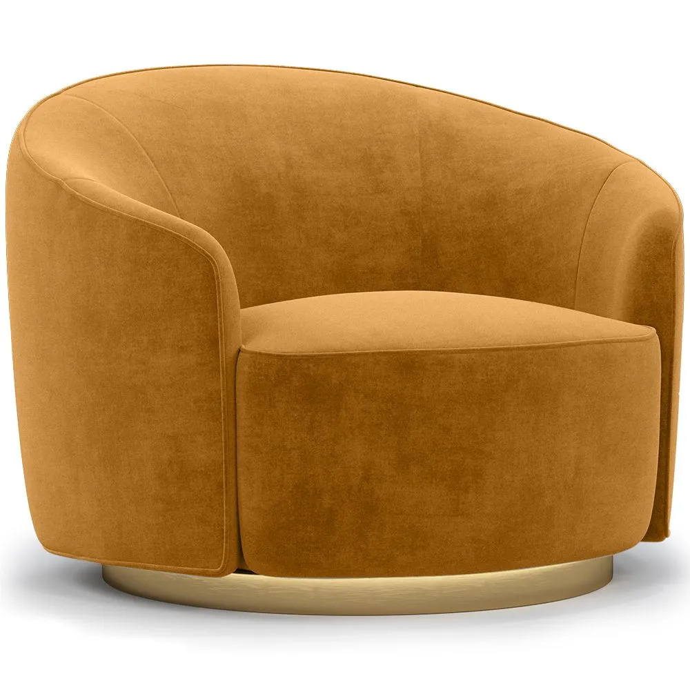 Sillón de Diseño Curvo - Tapizado en Terciopelo - Herina image 8
