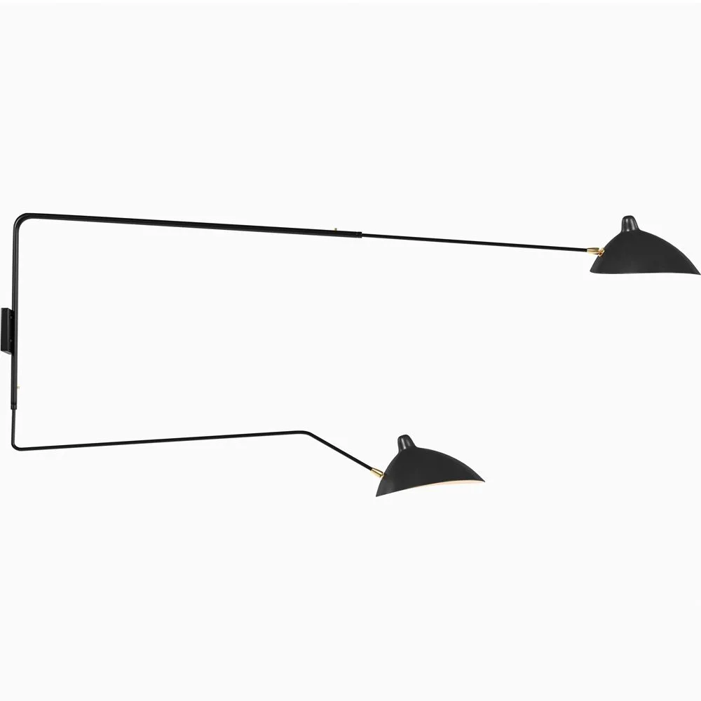 Lámpara Flexo - Aplique de Pared - 2 Brazos Negro - George  image 8