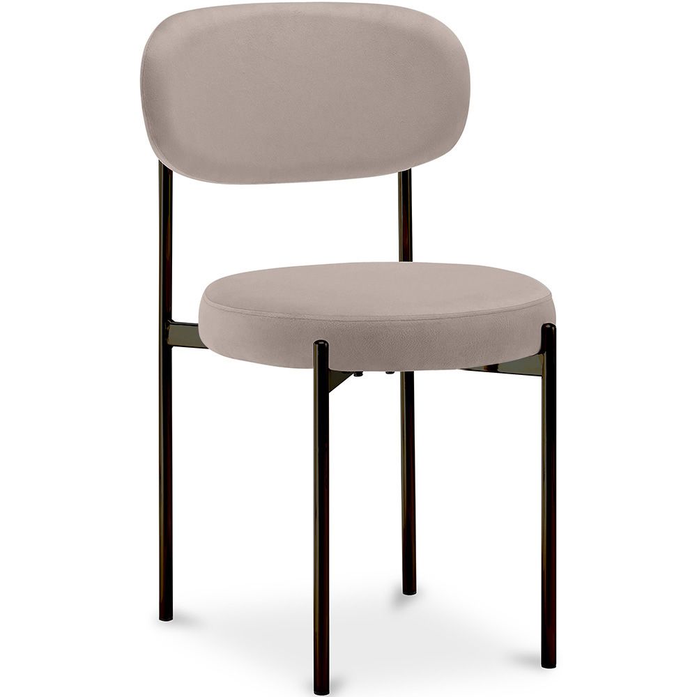 Silla de Comedor - Tapizada en Terciopelo - Metal Negro - Margot image 8