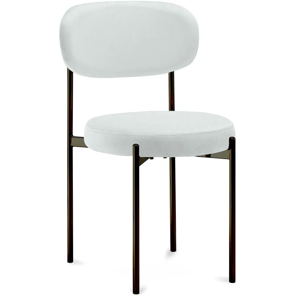 Silla de Comedor - Tapizada en Terciopelo - Metal Negro - Margot image 8
