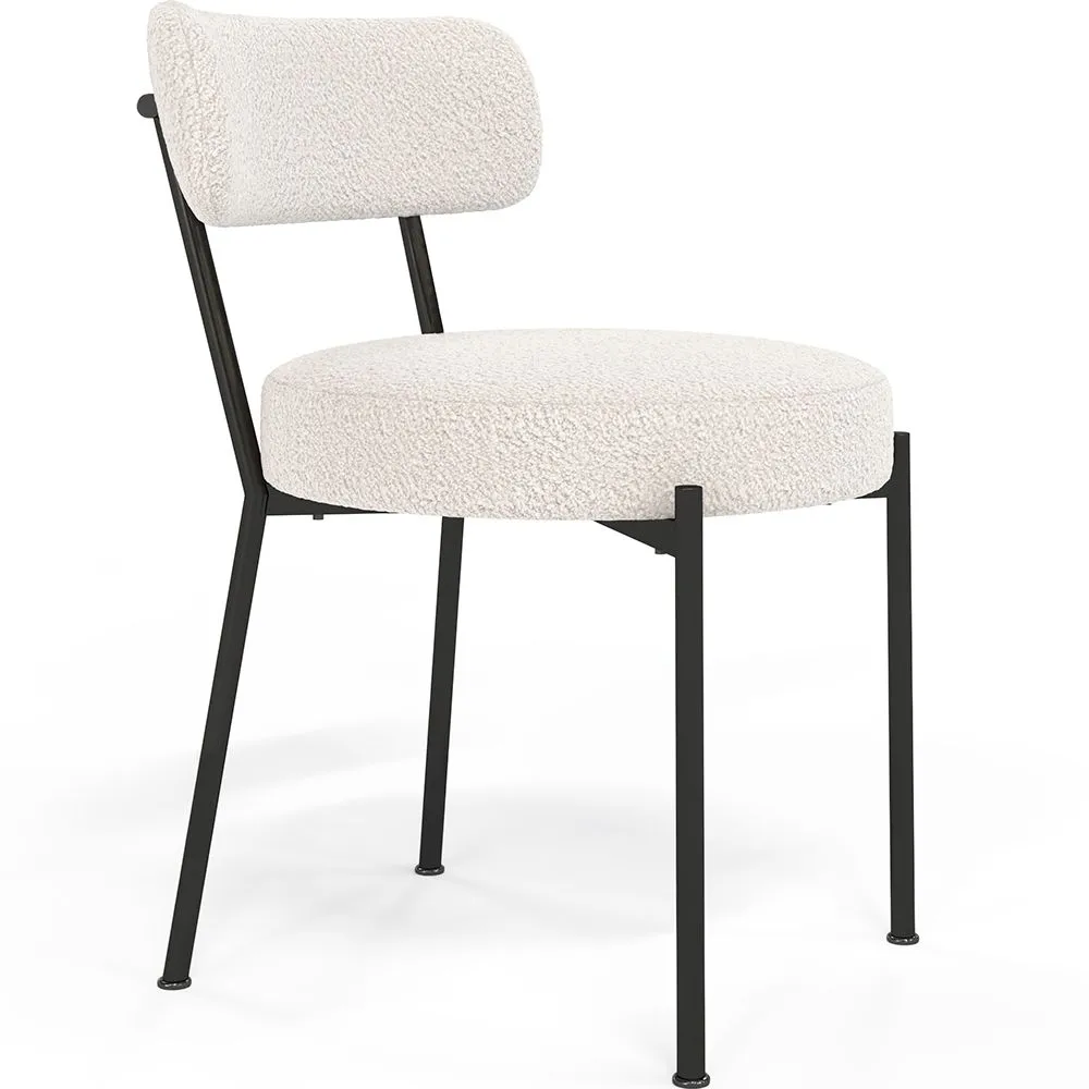 Silla de comedor - Tapizada en Tela Bouclé - Raga image 8
