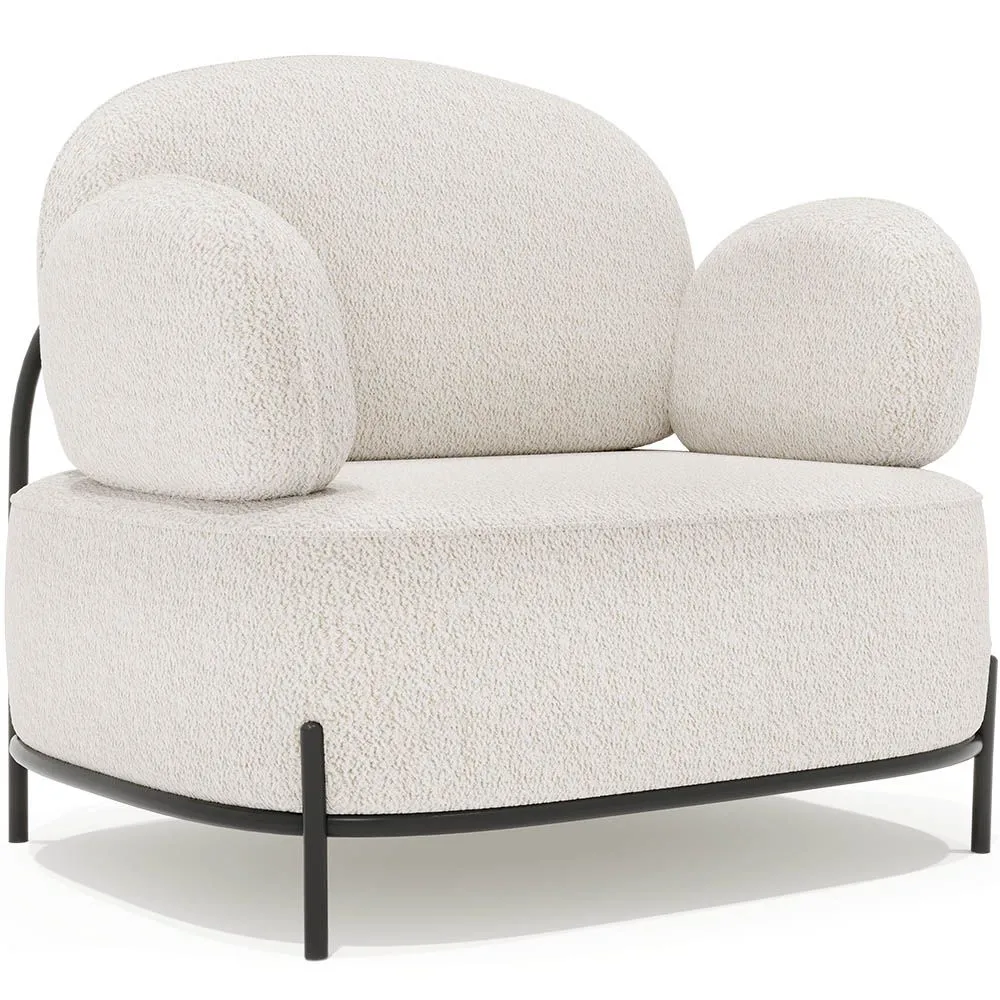 Sillon de Diseño - Tapizado en Tela Bouclé - Baman image 8