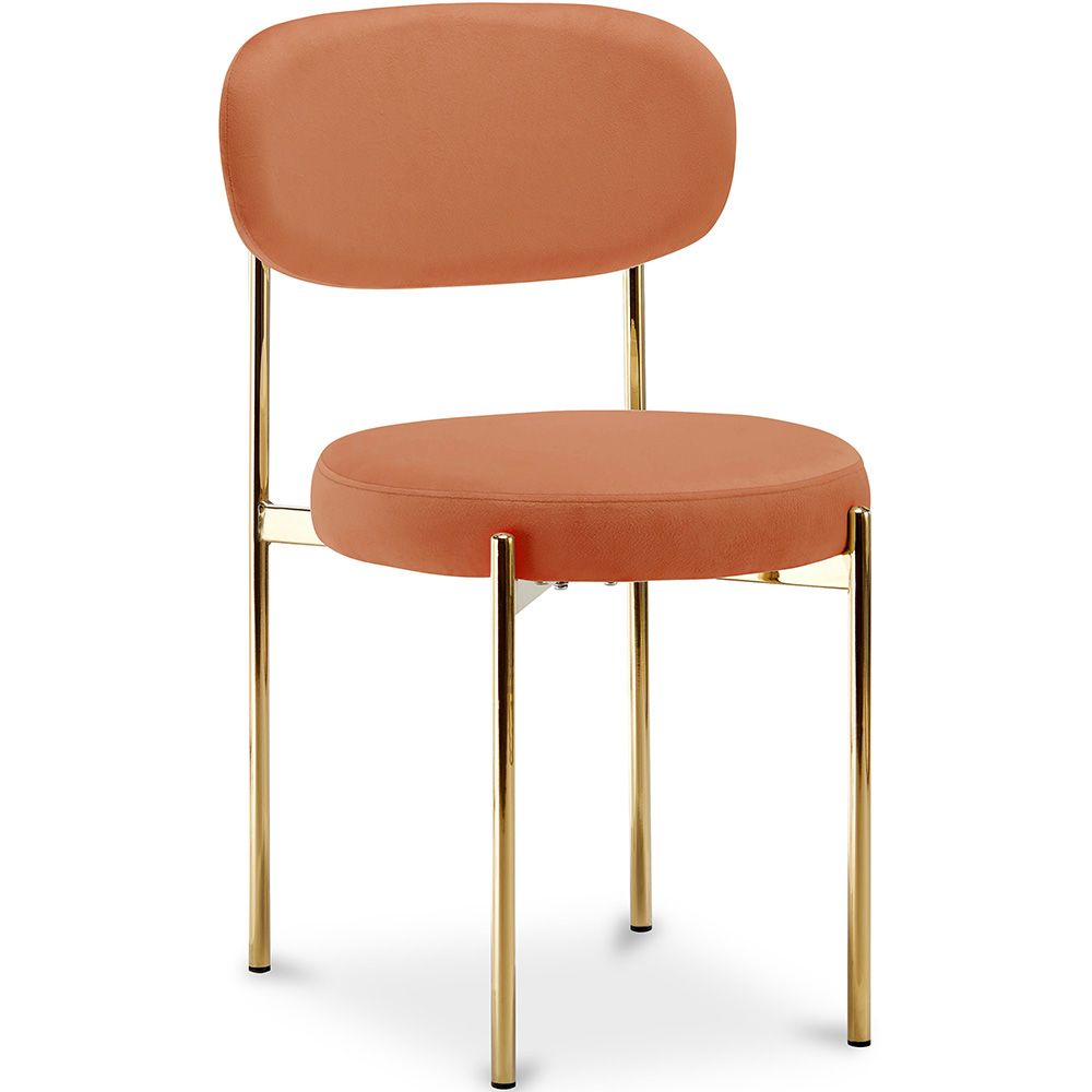 Silla de comedor - Tapizada en Terciopelo - Metal dorado - Dahe image 8