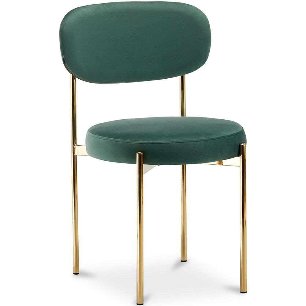 Silla de comedor - Tapizada en Terciopelo - Metal dorado - Dahe image 8