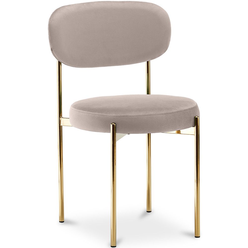 Silla de comedor - Tapizada en Terciopelo - Metal dorado - Dahe image 8