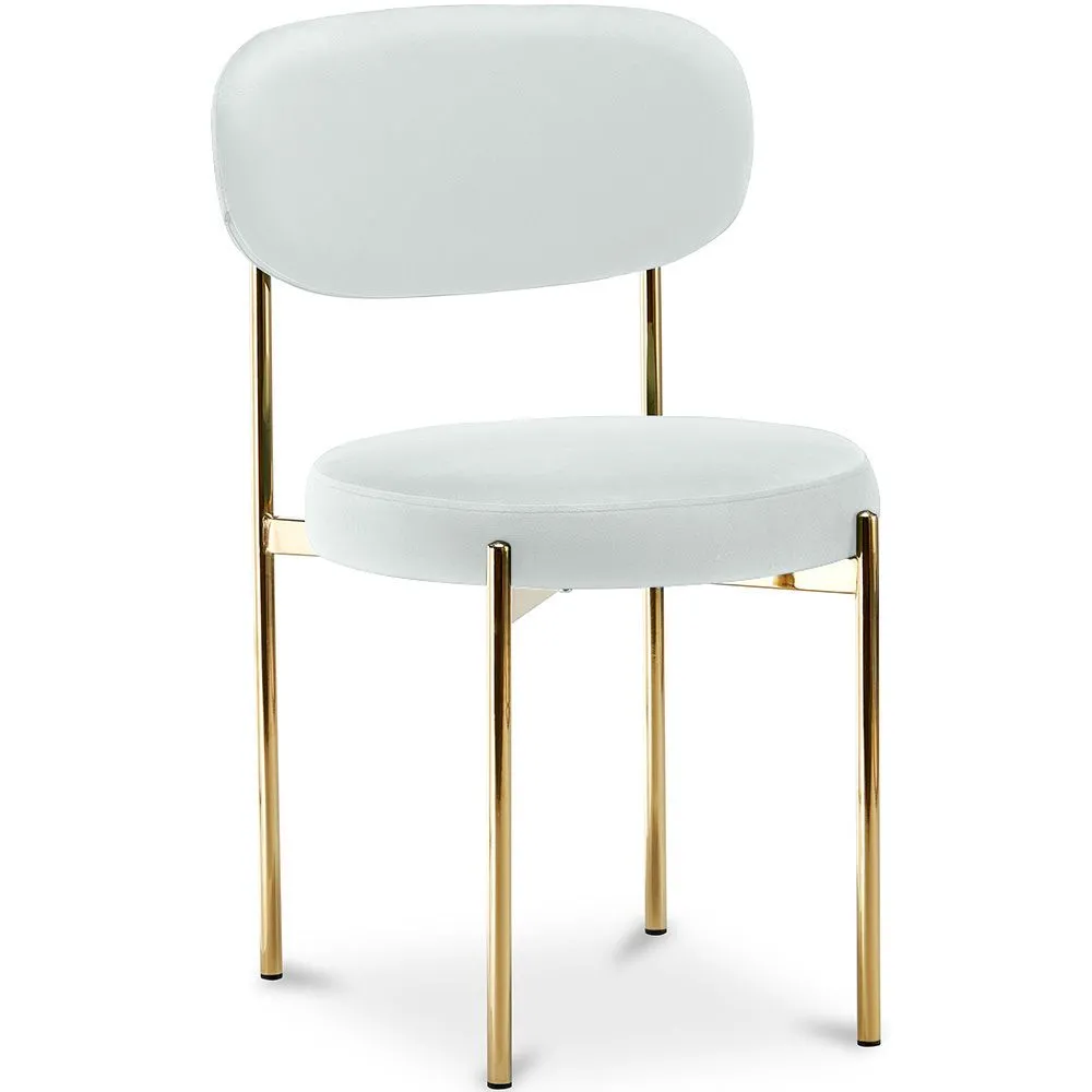 Silla de comedor - Tapizada en Terciopelo - Metal dorado - Dahe image 8